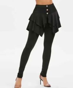 Tiered Ruffle Skirted Legging