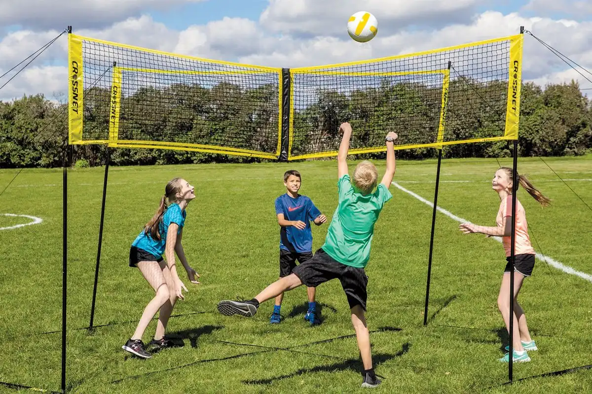 Cross volleyball net