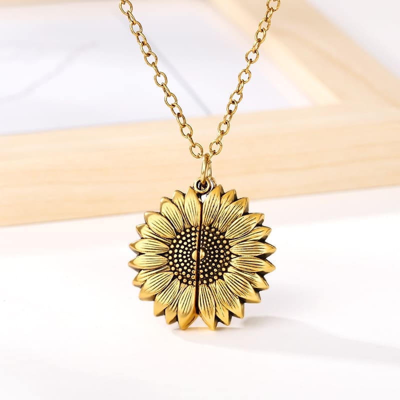 You Are My Sunshine Sunflower Necklace - Image 2