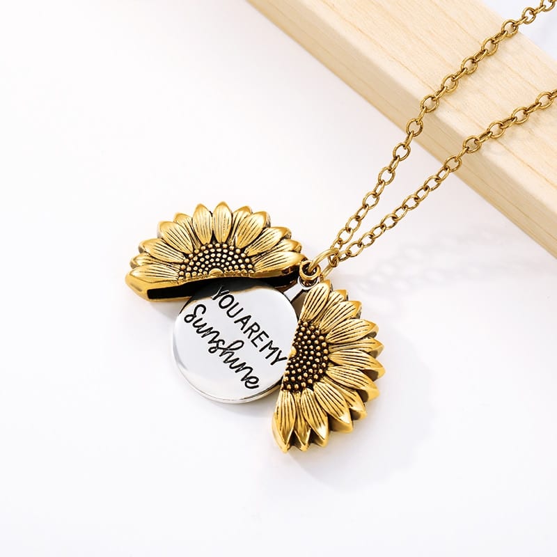 You Are My Sunshine Sunflower Necklace - Image 3
