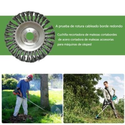 Garden weeding wire brush head