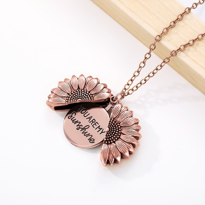 You Are My Sunshine Sunflower Necklace - Image 5