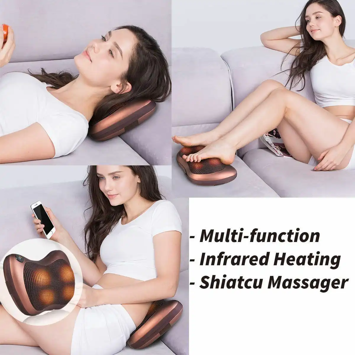 Shiatsu Pillow Massager With Heat - Image 8