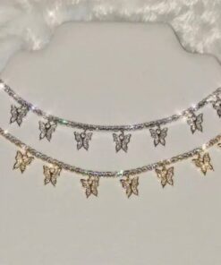 Butterfly Charm Choker Necklace