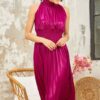 Waist Pleated Dress