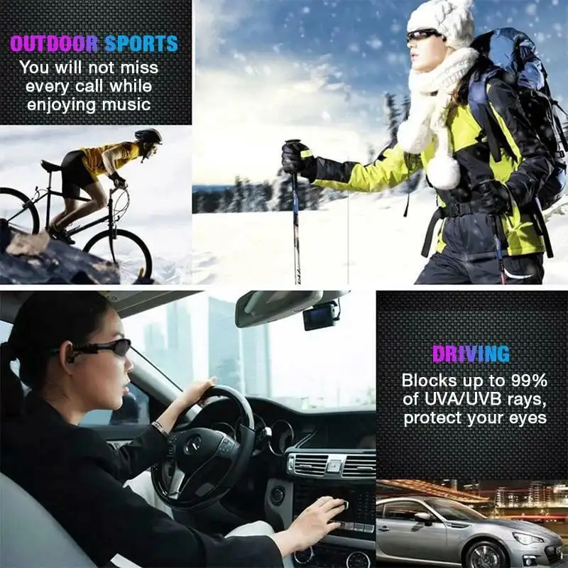 Smart Bluetooth Sunglasses Stereo Handsfree Headset - Image 2