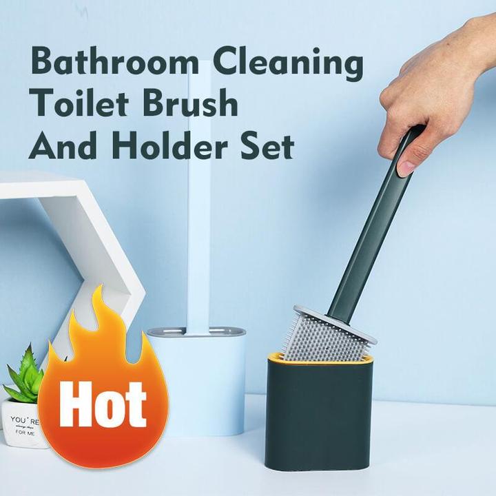 Bathroom Toilet Cleaning Brush And Holder Set - Image 2