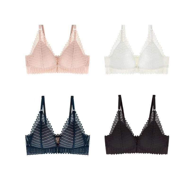 Breathy Front Buckle Lace Bra - Image 2