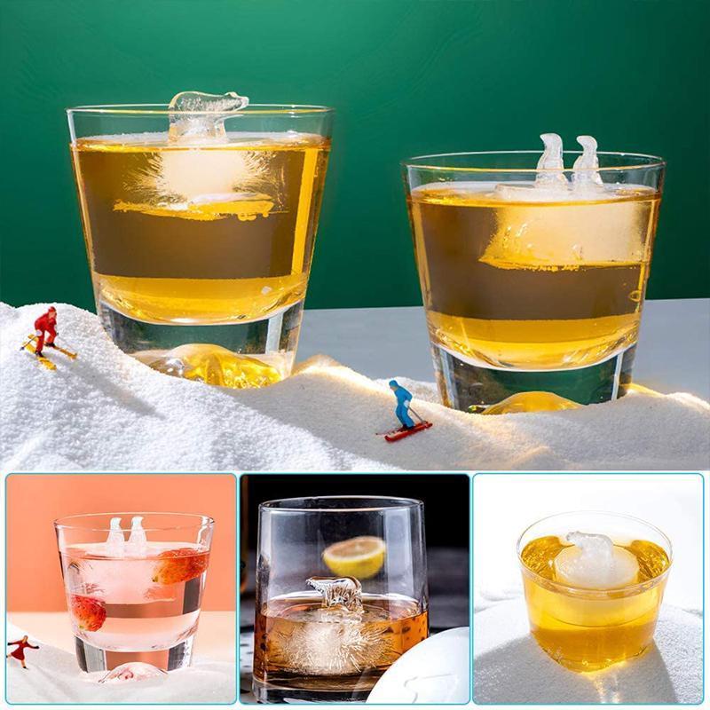 Polar Bear and Penguin Shape Ice Cube Molds - Image 2
