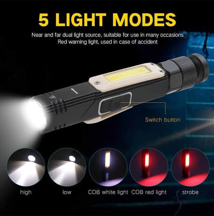Multifunctional 360-degree Magnet Anti-fall Flashlight - Image 3