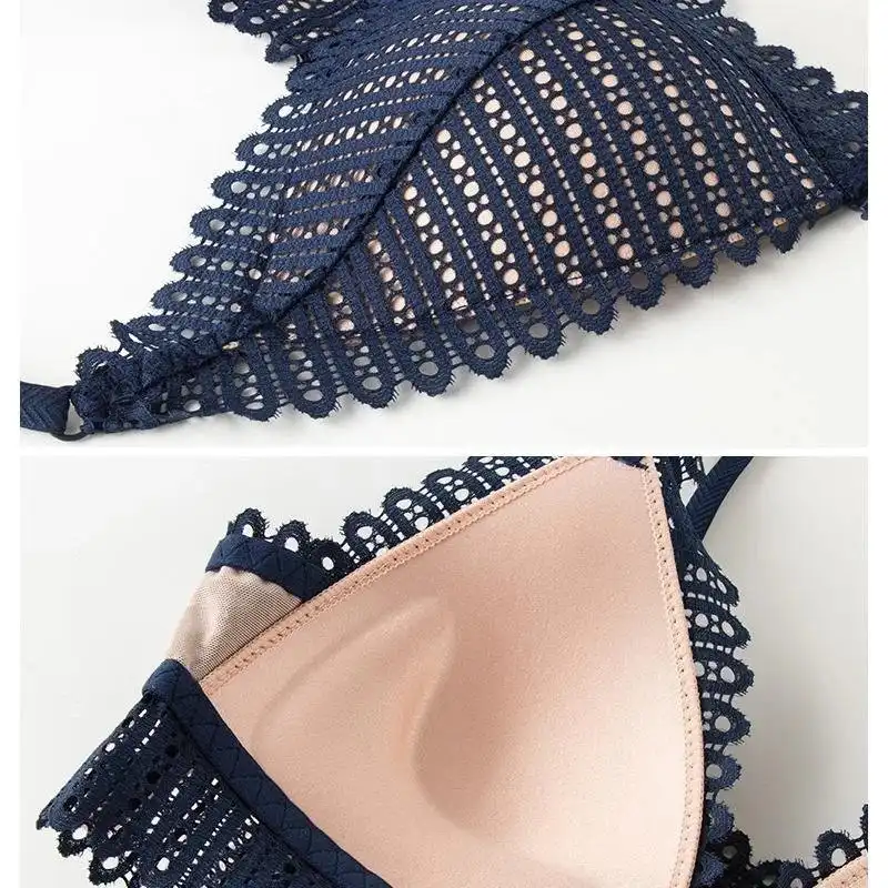 Breathy Front Buckle Lace Bra - Image 4