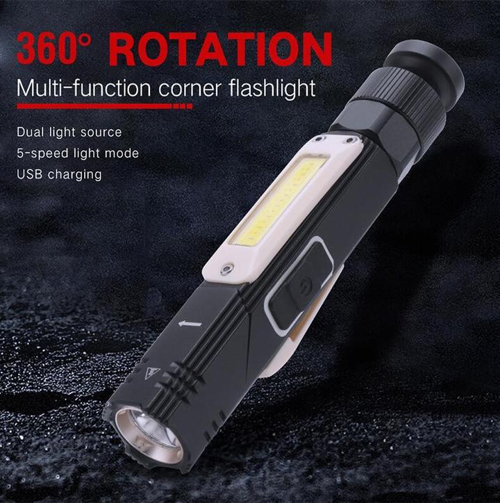 Multifunctional 360-degree Magnet Anti-fall Flashlight - Image 5