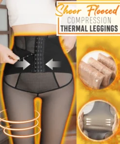 Sheer Fleeced Compression Thermal Leggings