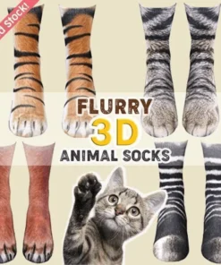 Flurry 3D Animal Paw Socks