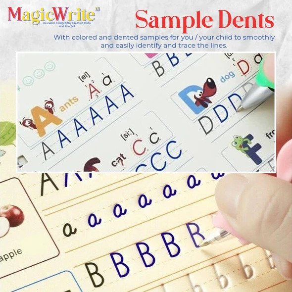 MagicWrite Reusable Calligraphy Practice Book and Pen Set - Image 3
