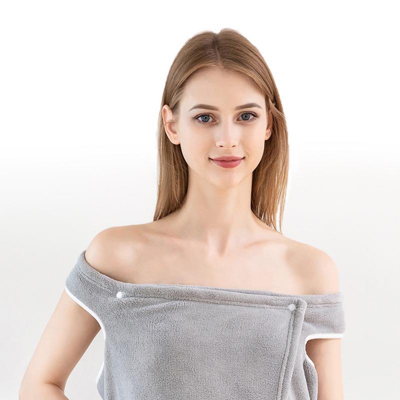 Women Quick Dry Wearable Microfiber plush Bathrobes - Image 4