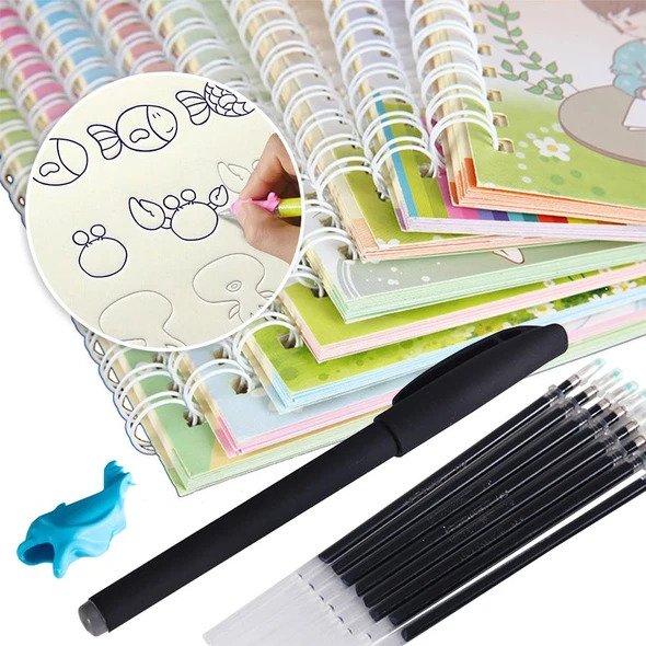 MagicWrite Reusable Calligraphy Practice Book and Pen Set - Image 5