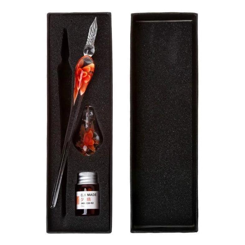 Glass Calligraphy Pen Set with Ink and Pen Rest - Image 7