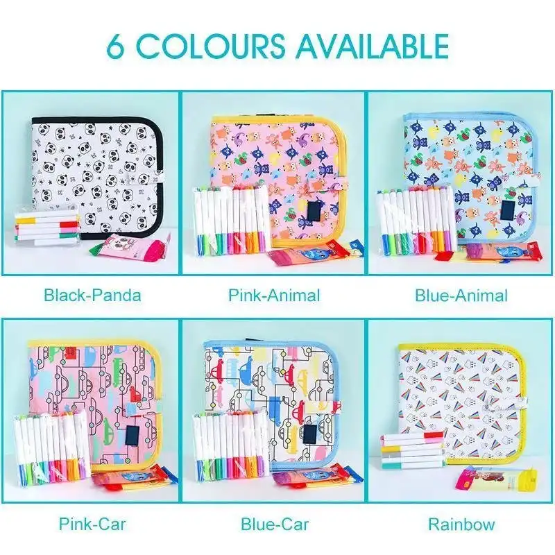 Portable Erasable Doodle Pad Drawing Pad (12 Pens Included) - Image 7