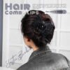 Elastic Beaded Hair Comb Clips (Random Color)
