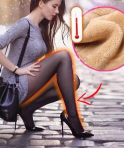 Skin Toned Translucent Warm Fleece Pantyhose