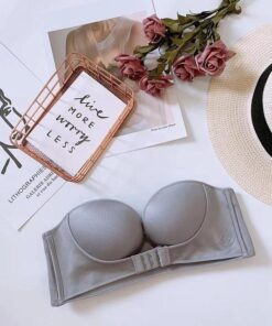 Strapless Double Buckle Push-Up Bra