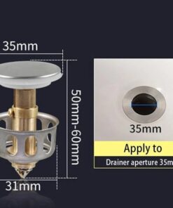 Universal wash basin bounce drain filter