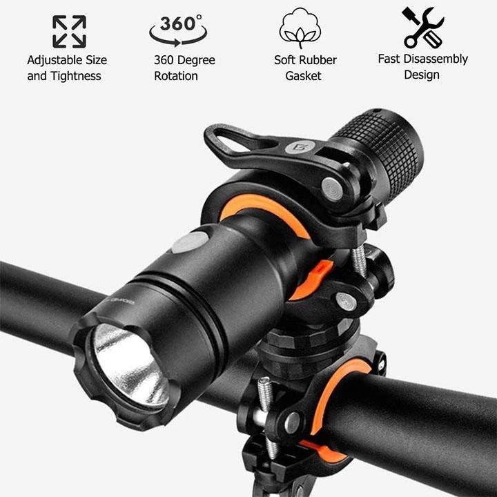 360-Degree Rotation Bicycle Light Mounting Holder - Image 2