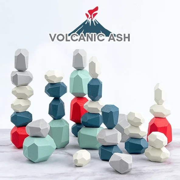 Wooden Stone Stacking Blocks - Image 2