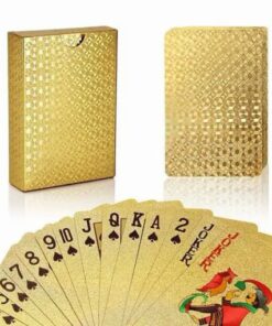 24k Gold Foil Playing Poker