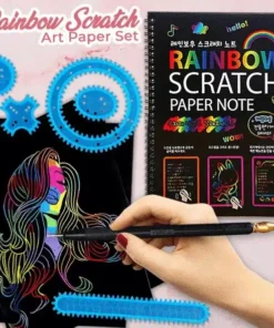 Rainbow Scratch Art Paper Set