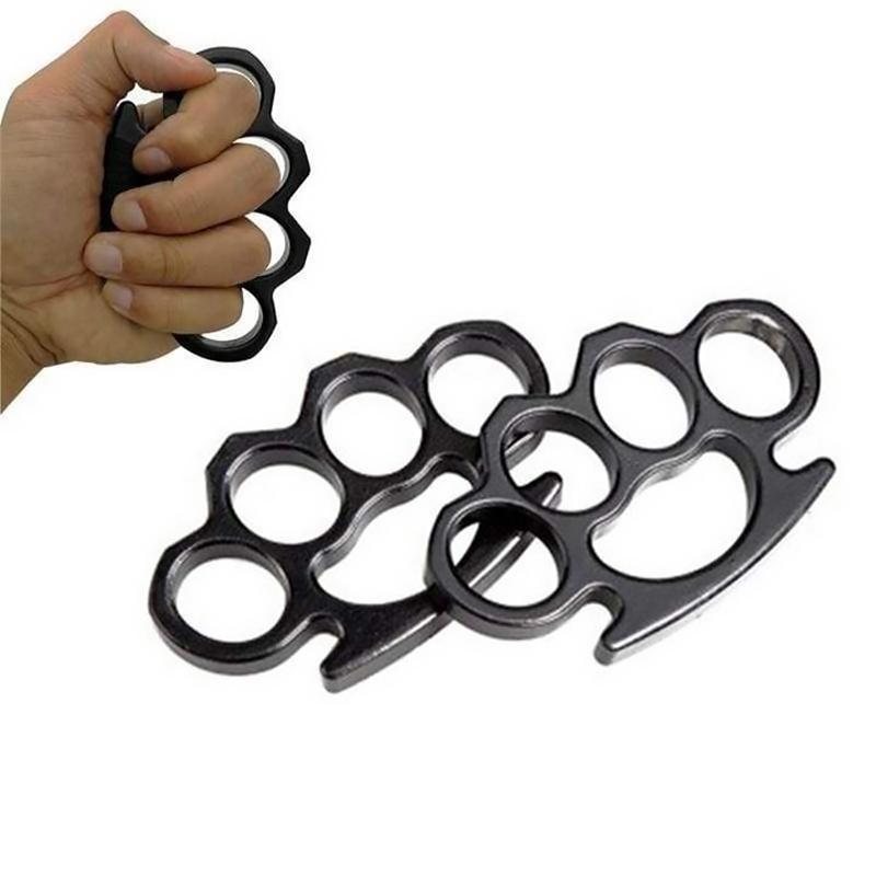 Metal Knuckles Self-defense Finger Fist Buckle Gloves - Image 4