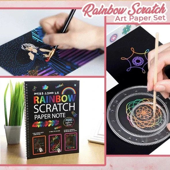 Rainbow Scratch Art Paper Set - Image 4