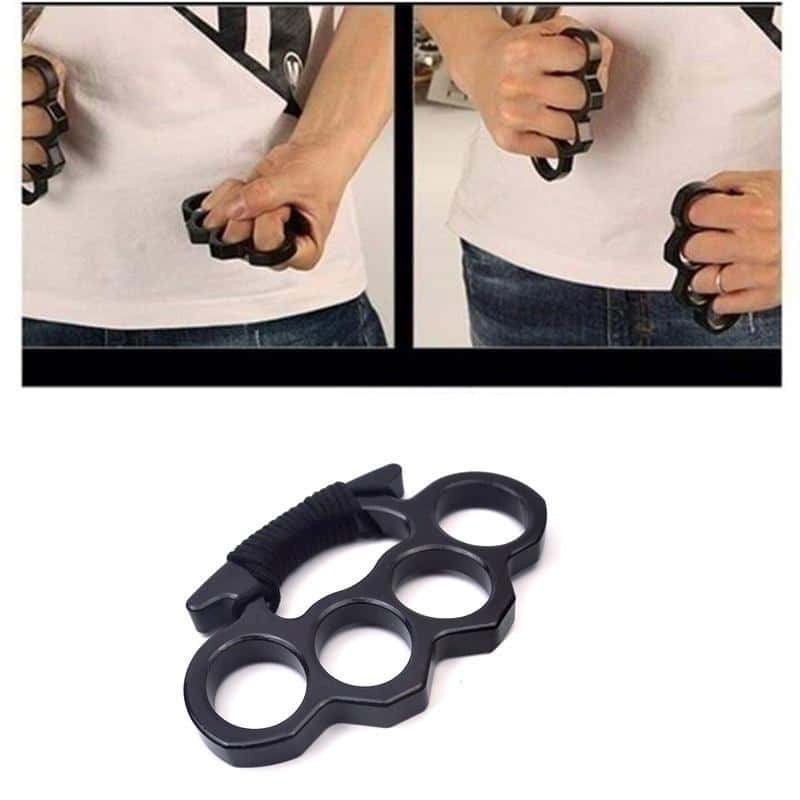 Metal Knuckles Self-defense Finger Fist Buckle Gloves - Image 6