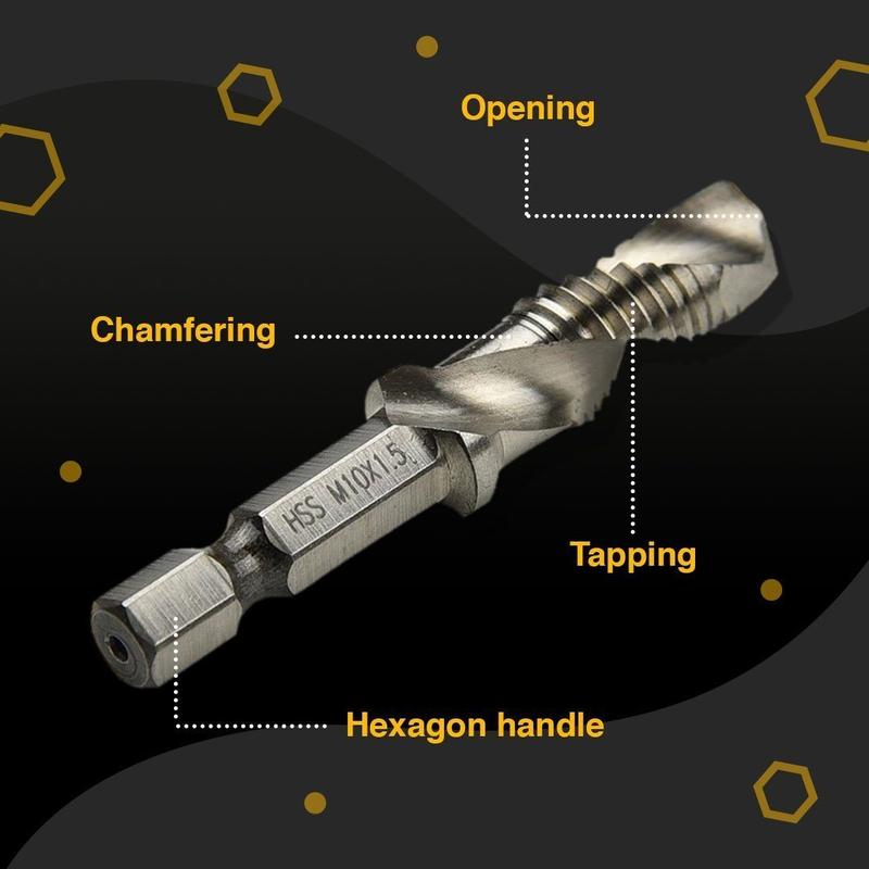 6pcs Thread Tap Drill Bits Set - Image 7