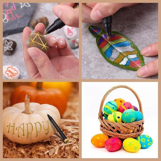 Glittered Waterproof Paint Markers-10pcs - Image 7