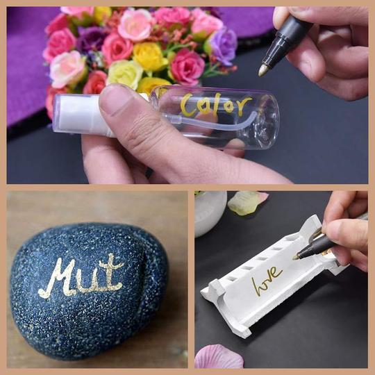 Glittered Waterproof Paint Markers-10pcs - Image 8