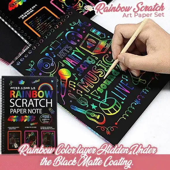 Rainbow Scratch Art Paper Set - Image 8