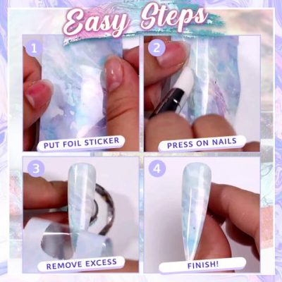Nailtural Instant Marble Foil Stickers