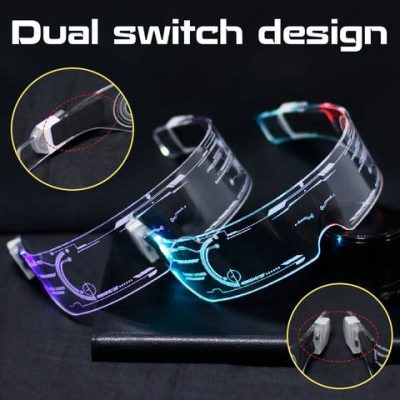Cyberpunk LED Visor Glasses