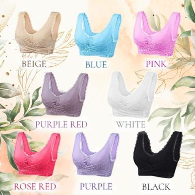 CozyFit X-Buckle Lace Supportive Bra