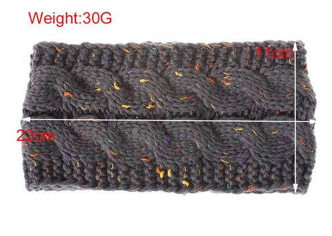 Women Multi Colorful Knitted Crochet Twist Headband