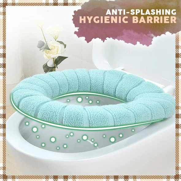 Velvet Toilet Seat Warm Cover - Image 4