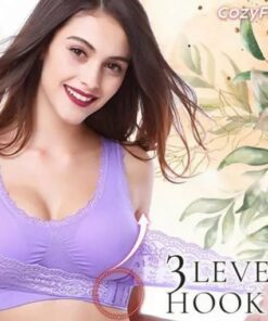 CozyFit X-Buckle Lace Supportive Bra