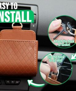 Car Leather Storage Basket