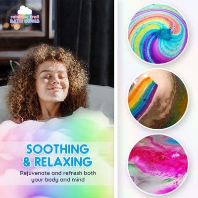 Rainbow Trail Bath Bomb