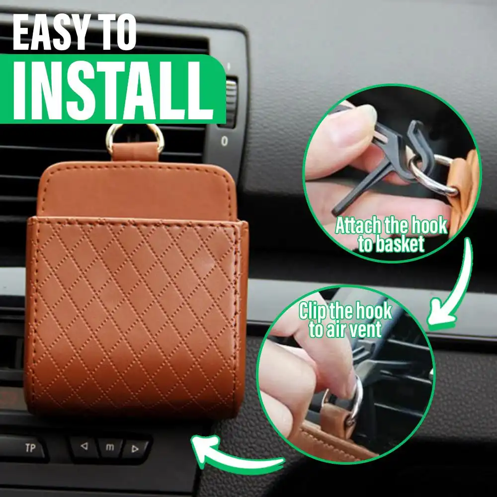 Car Leather Storage Basket