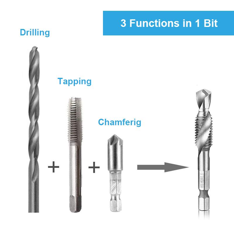 Metric Tap Drill Bits 6PCS (M3 - M10) - Image 3