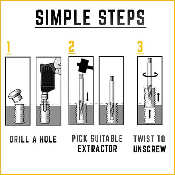 MasterFix Broken Screw Extractor (Set of 6) - Image 5