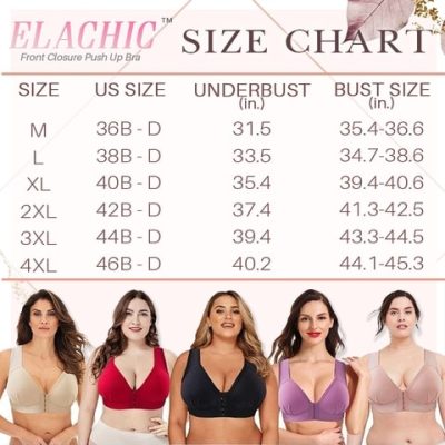 ElaChic Plus Size Push Up Bra